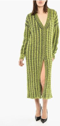Diesel Maxi Dress M-PANAGIA With Crochet Cardigan And V-Neck size Xs