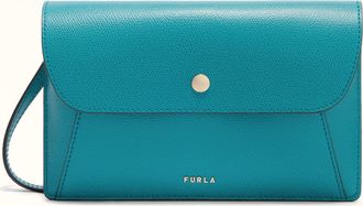 Furla Lea Pouch Amatore Blue Blu Pelle Stampata Donna