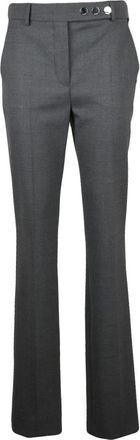 Sportmax Broeken, Dames, Grijs, 2Xs, Wijde Broek