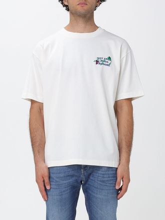 Dr&ocirc;le de Monsieur Dr&ocirc;le de Monsieur Slogan Print Cotton T-Shirt with Dropped Shoulders