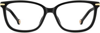 Carolina Herrera 54mm Square Reading Glasses in Black at Nordstrom