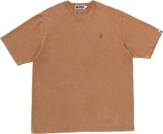 A Bathing Ape Garment Dyed One Point Relaxed Fit T-Shirt Brown 0ZXTEM303091RBWX