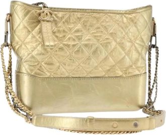 Chanel Pre-owned Cross Body Bag - Dames - Vintage Schoudertas - Geel - ONE Size - Leer - Vintage