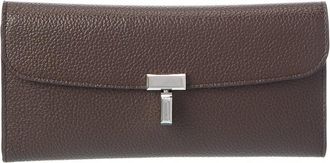 Toteme T-Lock Leather Continental Wallet