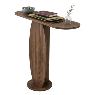 Dmora Consola Ramacca, Color Tablero Marr&oacute;n, Estructura Tono Nogal, Tablero Tono Nogal, 100x30x81h Cm Marr&oacute;n Nogal