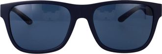 Emporio Armani Stijlvolle zonnebril met model 0Ea 4243 - Heren - Zonnebrillen - Blauw - 56 MM - Accessoires