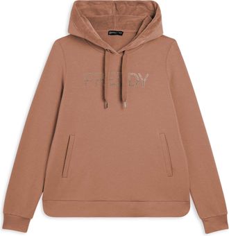 Freddy Felpa sportiva da donna con interno cappuccio in velluto