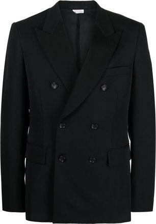 Comme Des Garçons double-breasted wool blazer - men - Cupro/Wool - S - Black
