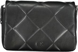 Calvin Klein Womens Chain Quilted Crossbody K60k608302 - Black