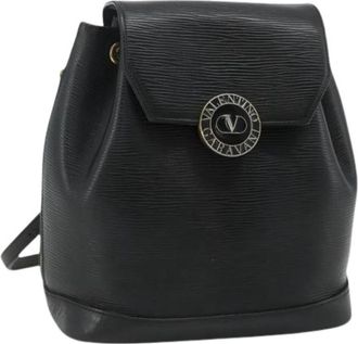 Valentino Pre-owned Vintage Leren Rugzak - Dames - Vintage Rugzakken - Zwart - ONE Size - Leer - Vintage