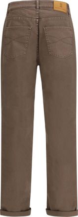 Brunello Cucinelli Mens Turn-Up Hem Jeans Hazelnut Cotton