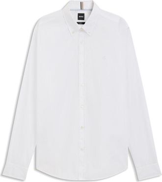 BOSS Slim-fit shirt with Double B monogram
