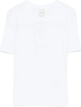 Calvin Klein ribbed T-shirt - women - Modal/Elastane - M - White