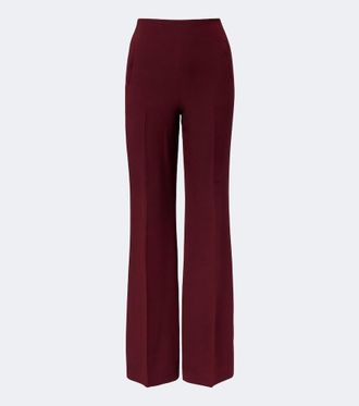 Roland Mouret Pantaloni a gamba larga in lana e seta
