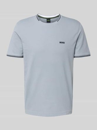 HUGO BOSS Regular Fit T-Shirt aus Baumwoll-Mix Modell TAUL in Rauchblau, Gr&ouml;&szlig;e S