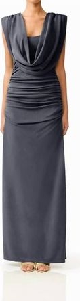 Elliatt Marisol Cowl Neck Gown In Charcoal