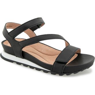 Jambu Liza Casual Wedge Sandal in Black at Nordstrom, Size 8.5