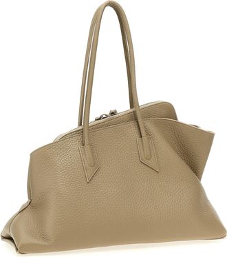 The Attico Womens Beige Calfskin Shoulder Bag