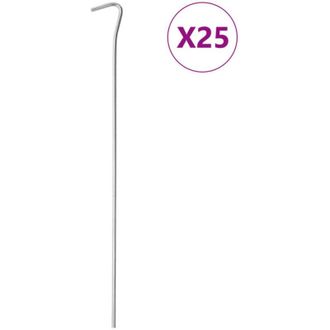 vidaXL Vidaxl Estacas Para Tienda 25 Uds 30 Cm &Oslash;4 Mm Acero Galvanizado