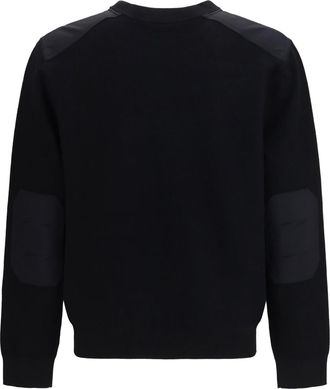 Moose Knuckles Mens Gold Series Elowan Crewneck Sweater Black Sweatshirts