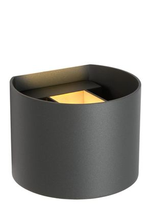 Lucide L&aacute;mpara de pared de aluminio 1xG9, gris