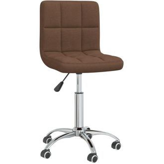 vidaXL Silla De Comedor Giratoria Tela Marr&oacute;n Vidaxl