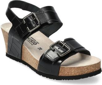 Mephisto Lissandra Platform Wedge Sandal in Blk Sonora at Nordstrom, Size 10