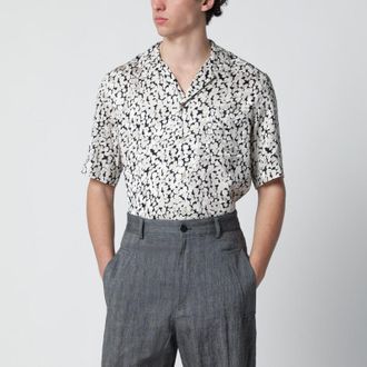 Dries Van Noten Viscose shirt with black/ecru pattern