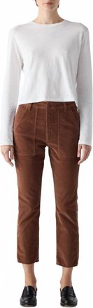 Amo Corduroy Easy Army Trouser In Cocoa
