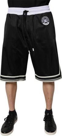 Dolce & Gabbana Bermuda Sweatshorts - Heren - Korte Broeken - Wit - M - Polyester - Korte Broeken