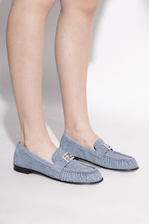 Fendi Baguette Loafers Shoes, Womens, Blue