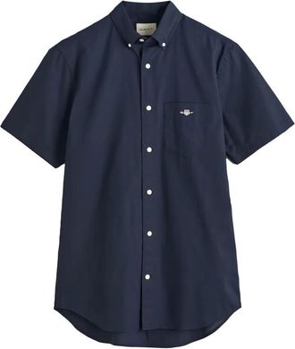 GANT short-sleeve button shirt - men - Fabric - M - Blue
