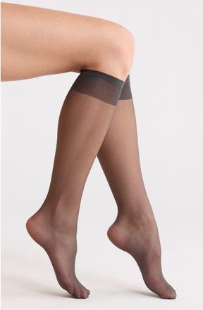 Nordstrom Rack Everyday Sheer 2-Pack Knee High Socks in Raven at Nordstrom Rack