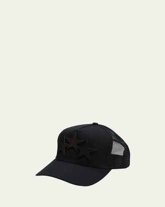 Amiri Mens 3-Star Trucker Hat