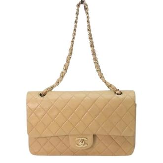Chanel Pre-owned Vintage Schoudertas - Dames - Pre-owned - Beige - Maat: ONE Size Leer