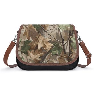 Generic Hunting Camouflage Tree Womens Crossbody Bag Fashion Shoulder Handbags Message Tote Bag with Adjustable Strap