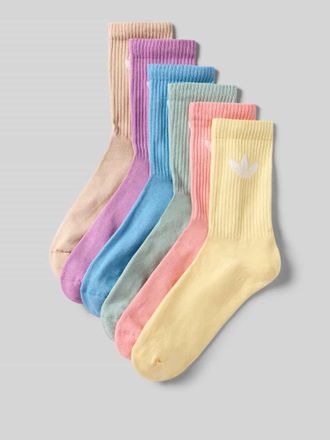 adidas Originals Socken mit Logo im 6er-Pack in Rosa, Gr&ouml;&szlig;e 34-36