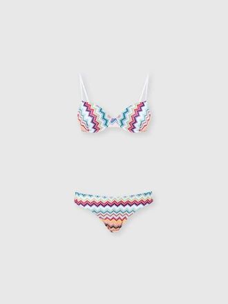 Missoni Balcony Bikini In Lam&eacute; Viscose With Zigzag Pixel-effect Pattern in Multicoloured at Nordstrom, Size 42 It