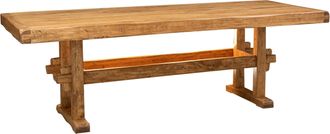 Biscottini International Biscottini - Mesa Rustica En Madera Solida De Tiglio Acabado Natural