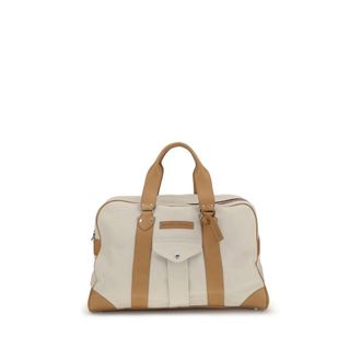 Brunello Cucinelli Beige Calf Leather Bos Taurus Luggage And Mens Travel