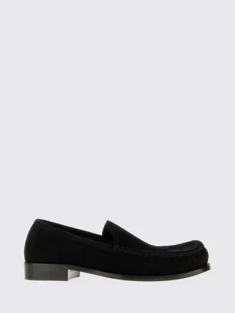 Dries Van Noten Mocassini in pelle scamosciata con punta tonda e suola in cuoio