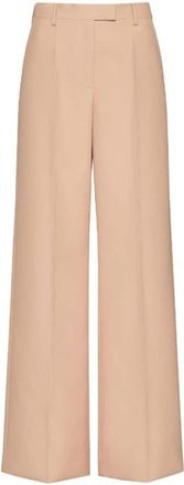 Valentino Garavani high-waist trousers - women - Polyester/Silk - 38 - Neutrals