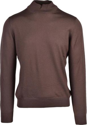 Gran Sasso Truien & Vesten, Heren, Bruin, XL, Wol, Lupetto Turtleneck