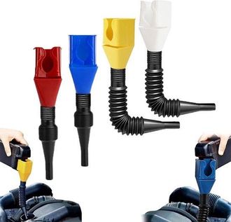 OEM Embudo Para Aceite De Coche, 4 Piezas, Herramienta Multifuncional Port&aacute;til, Manos Libres, Plegable, Flexible, Duradero, Embudo De Llenado, Embudo