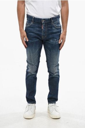 Dsquared2 Stretch Denim Jeans SKATER with Leather Patch 15cm size 48