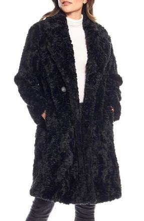 Donna Saylers' Fabulous-Furs Everywhere Faux Fur Coat in Black Persian Lamb at Nordstrom, Size X-Small
