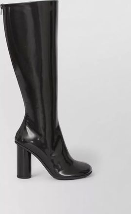 Bottega Veneta knee high lambskin boots cylindrical heel