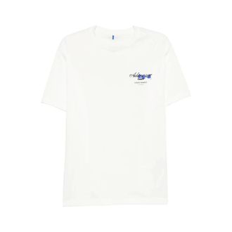 Ader Error T-Shirts, male, White, Size: L Crew Neck Graphic T-Shirt