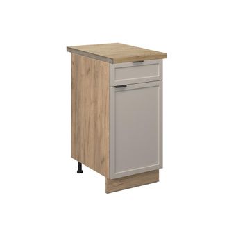 Vicco Mueble Bajo De Cocina Fame-line, Grisbeige, 40 Cm, Et Roble