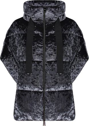 Herno Gevulde bodywarmer met hoge kraag - Dames - Gewatteerde jassen - Blauw - M - Leer - Jassen